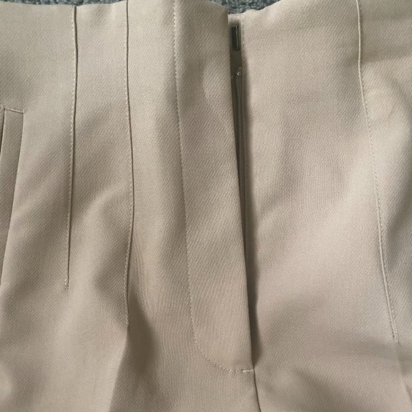 ZARA HIGH-WAISTED PANTS Taupe Brown - Picture 1 of 4